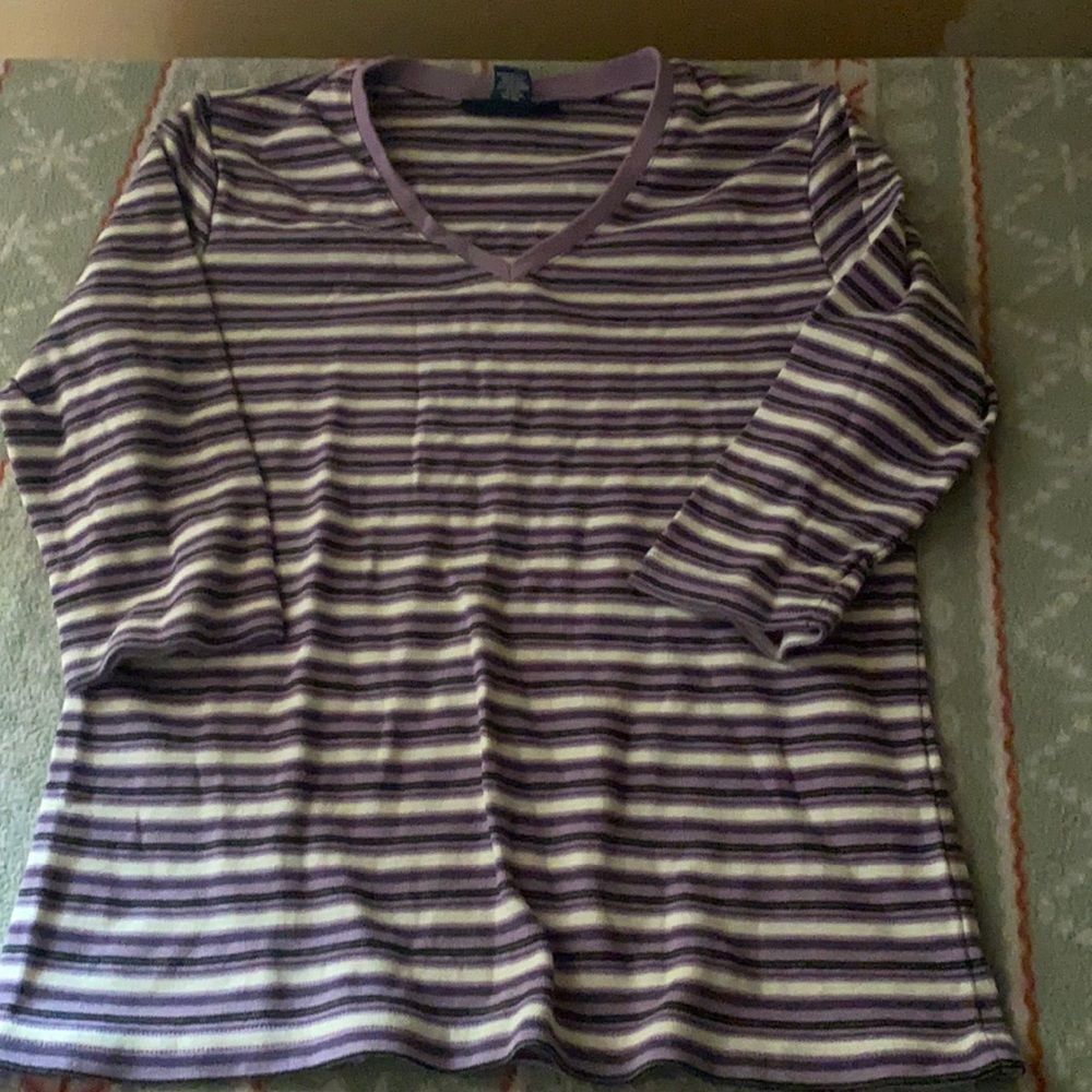 Karen Scott Stripped Top sz. Petite Medium